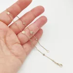 Sárga arany szívecskés bokalánc