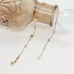 Sárga arany szívecskés bokalánc