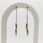 Sárga arany dupla orsó fülbevaló