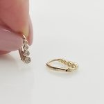 Sárga arany 4 köves fülbevaló