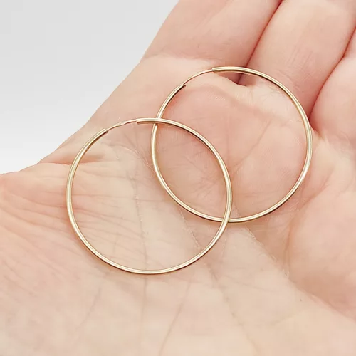 Sárga arany minimál karika fülbevaló