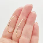 Sárga arany minimál karika fülbevaló