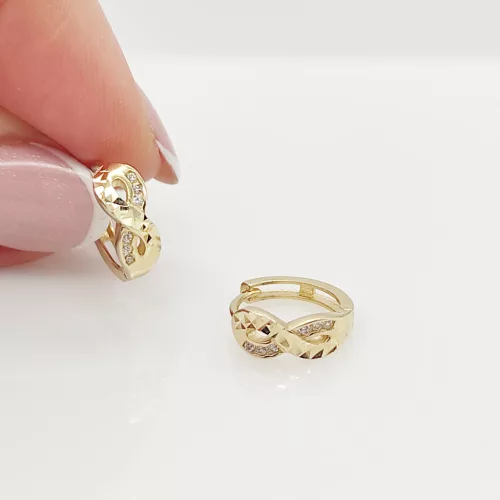 Sárga arany végtelenes karika fülbevaló