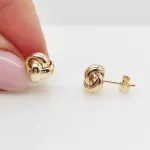 Sárga arany csomó fülbevaló