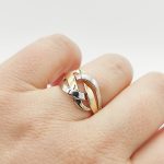 Sárga-fehér arany gyűrű