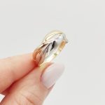 Trikolor arany modern gyűrű