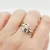 Sárga-fehér arany gyűrű cirkóniával