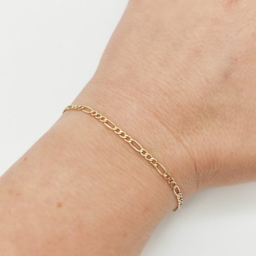 Sárga arany figaro karlánc