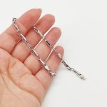 Fehér arany modern karlánc