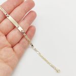 Sárga arany gravírozható karlánc