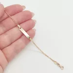 Sárga arany gravírozható gyermek karlánc