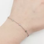 Fehér arany karlánc apró cirkóniákkal