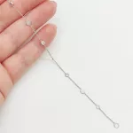 Fehér arany karlánc apró cirkóniákkal