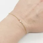 Sárga arany modern karlánc