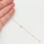 Sárga arany szolíd köves karlánc