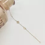 Sárga arany metszett virágos karlánc