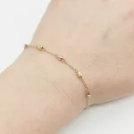 Sárga arany modern karlánc