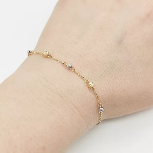 Sárga arany modern karlánc