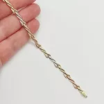 Trikolor modern arany karlánc