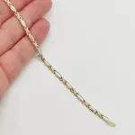 Sárga-fehér arany modern karlánc