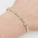 Sárga arany modern karlánc