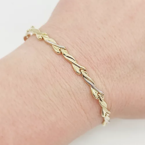 Sárga arany modern karlánc