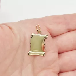 Sárga arany gravírozható papírusz medál