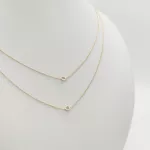 Sárga arany dupla soros, köves nyaklánc