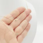 Sárga arany dupla soros, köves nyaklánc