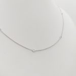 Fehér arany nyaklánc apró cirkóniákkal