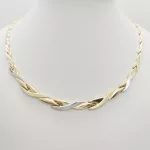 Sárga-fehér arany modern nyakék