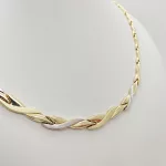 Sárga-fehér arany modern nyakék