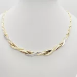 Sárga-fehér arany modern nyakék