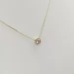 Sárga arany egy köves buttonos nyaklánc