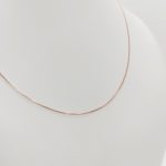 Rozé arany vékony kockalánc - 45 cm