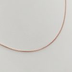 Rozé arany vékony kockalánc - 45 cm