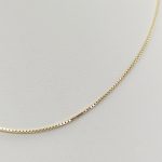 Sárga arany velencei kockalánc - 38 cm