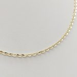 Sárga-arany gyöngyanker nyaklánc - 45 cm