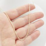 Sárga arany rugalmas kígyó nyaklánc