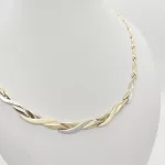 Sárga-fehér arany elegáns nyakék