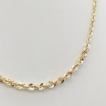 Sárga arany elől szélesedő hamis walles nyaklánc