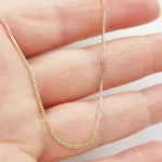 Sárga arany barbara nyaklánc - 45 cm