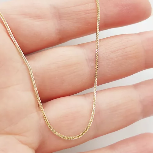 Sárga arany barbara nyaklánc - 45 cm