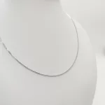 Fehér arany barbara nyaklánc - 42 cm