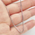 Fehér arany barbara nyaklánc - 45 cm