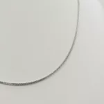 Fehér arany barbara nyaklánc - 45 cm