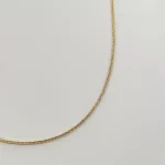 Sárga arany barbara nyaklánc - 42 cm