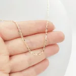 Sárga arany gyöngyanker nyaklánc - 50 cm