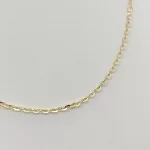 Sárga arany gyöngyanker nyaklánc - 50 cm
