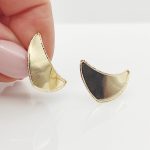 Sárga arany modern fülbevaló